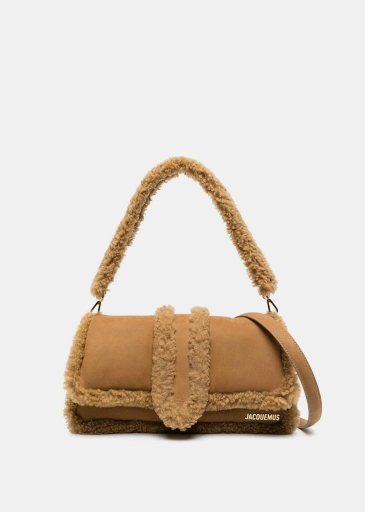 商品Jacquemus|Jacquemus Camel Le Bambidou Shearling Shoulder Bag,价格¥9656,第1张图片