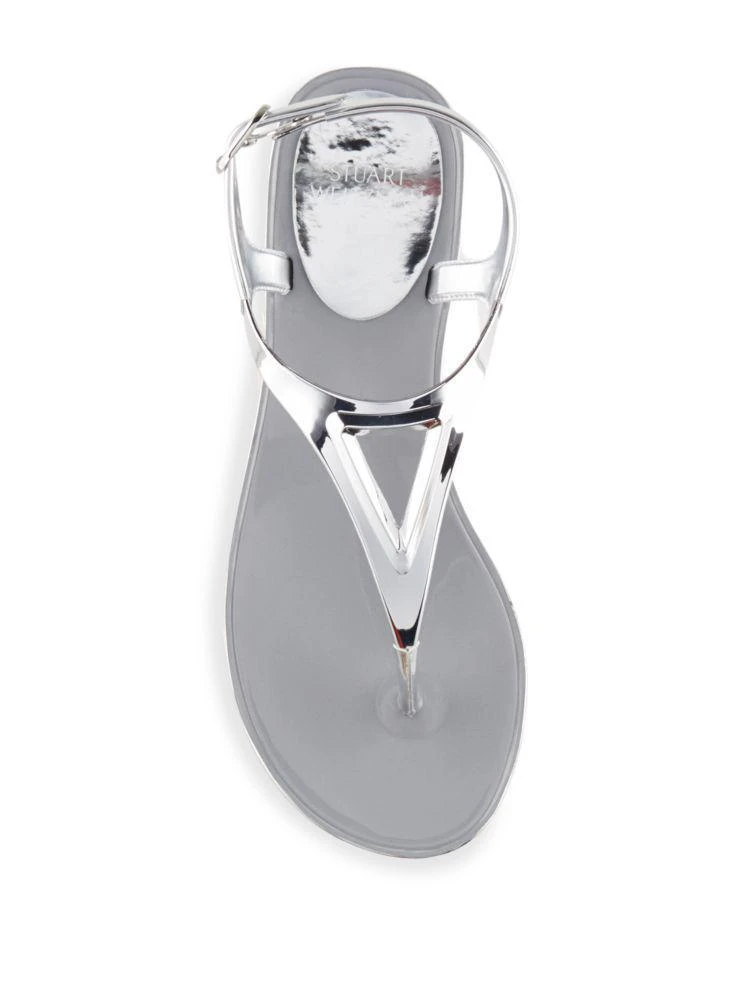 商品Stuart Weitzman|Trifecta Metallic Jelly Thong Sandals,价格¥315,第4张图片详细描述