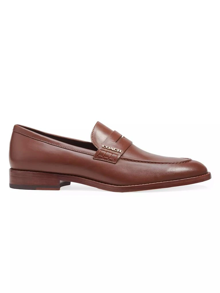 商品Coach|Declan Leather Penny Loafers,价格¥1031,第1张图片