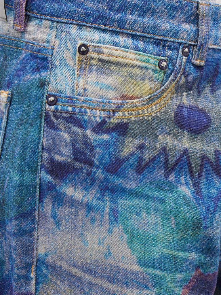 Third Cut floral-print wide-leg jeans商品第4张图片规格展示