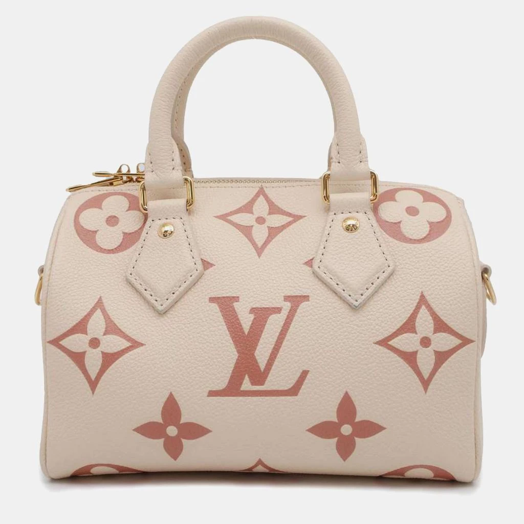 商品[二手商品] Louis Vuitton|Louis Vuitton Cream/Pink Monogram Empreinte Leather Speedy Bandouliere 20 Bag,价格¥18968,第1张图片
