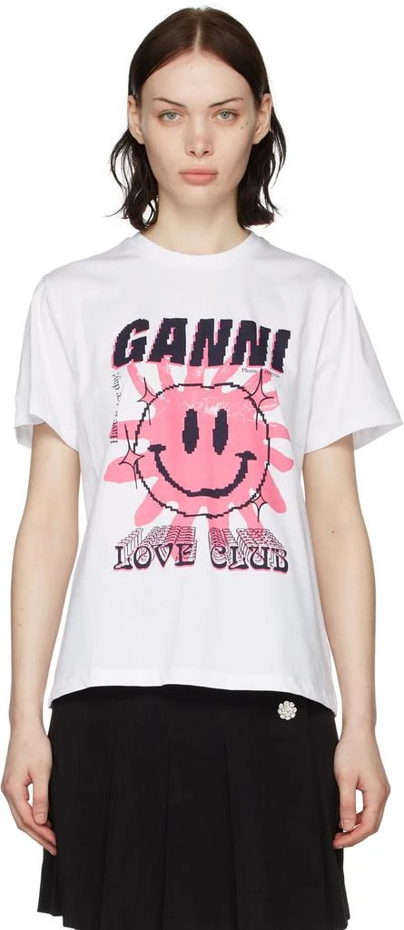 商品Ganni|White Organic Cotton T-Shirt,价格¥501,第1张图片