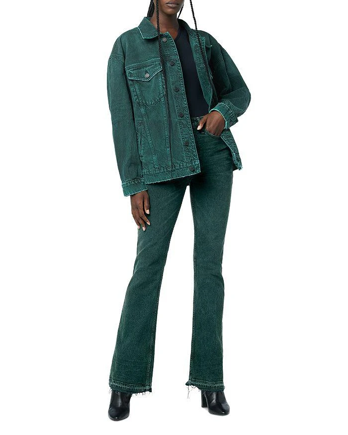 商品Hudson|Faye Ultra High Rise Flare Jeans in Overdye,价格¥594,第5张图片详细描述