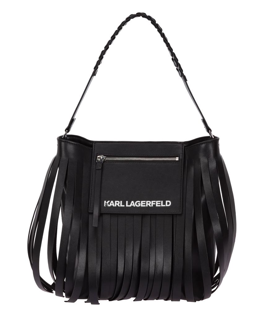 Karl Lagerfeld K/fringes Cotton Shoulder Bag商品第3张图片规格展示
