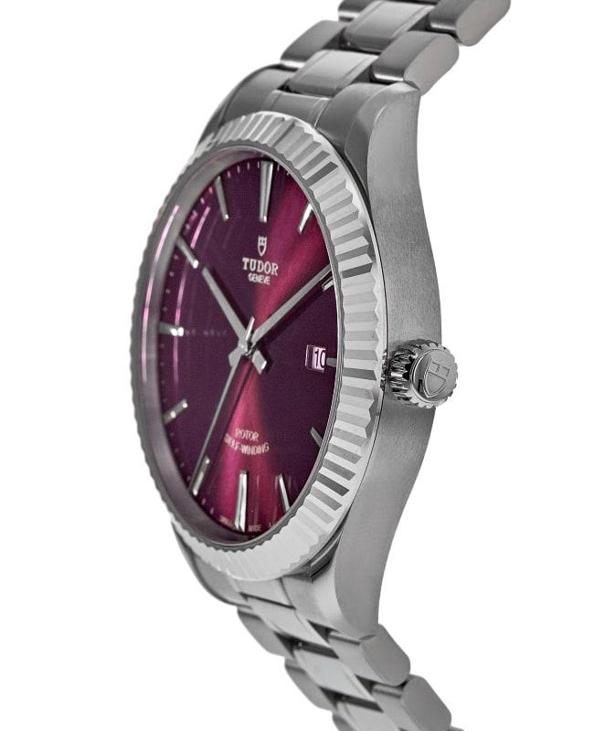 Tudor Style 41mm Burgundy Dial Stainless Steel Unisex Watch M12710-0015商品第3张图片规格展示