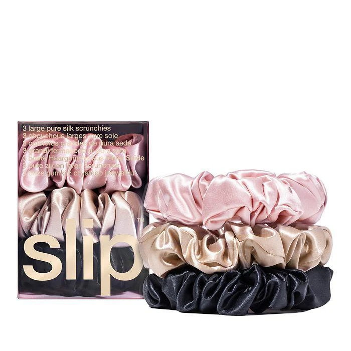 商品Slip|Pure Silk 3-Pack Large Scrunchies,价格¥294,第1张图片