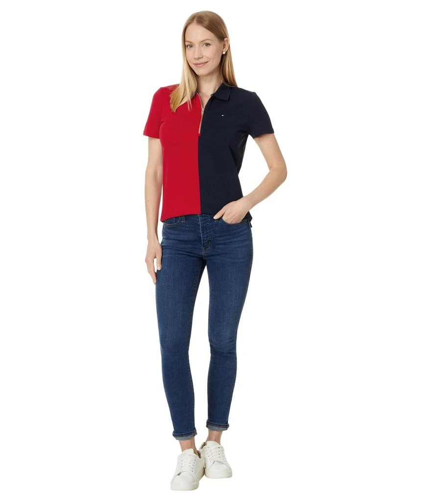 商品Tommy Hilfiger|Short Sleeve Color-Block Zip Polo,价格¥454,第4张图片详细描述