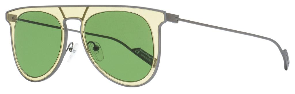 Salvatore Ferragamo Men's Aviator Sunglasses SF209SM 759 Sand/Matte Gunmetal 53mm商品第1张图片规格展示