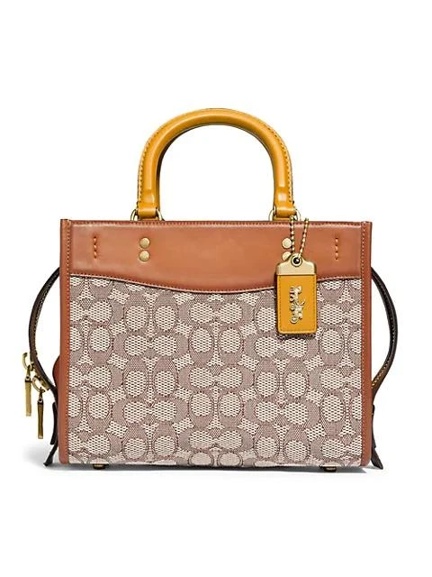 商品Coach|Rogue 25 Signature Jacquard Satchel,价格¥5071,第1张图片