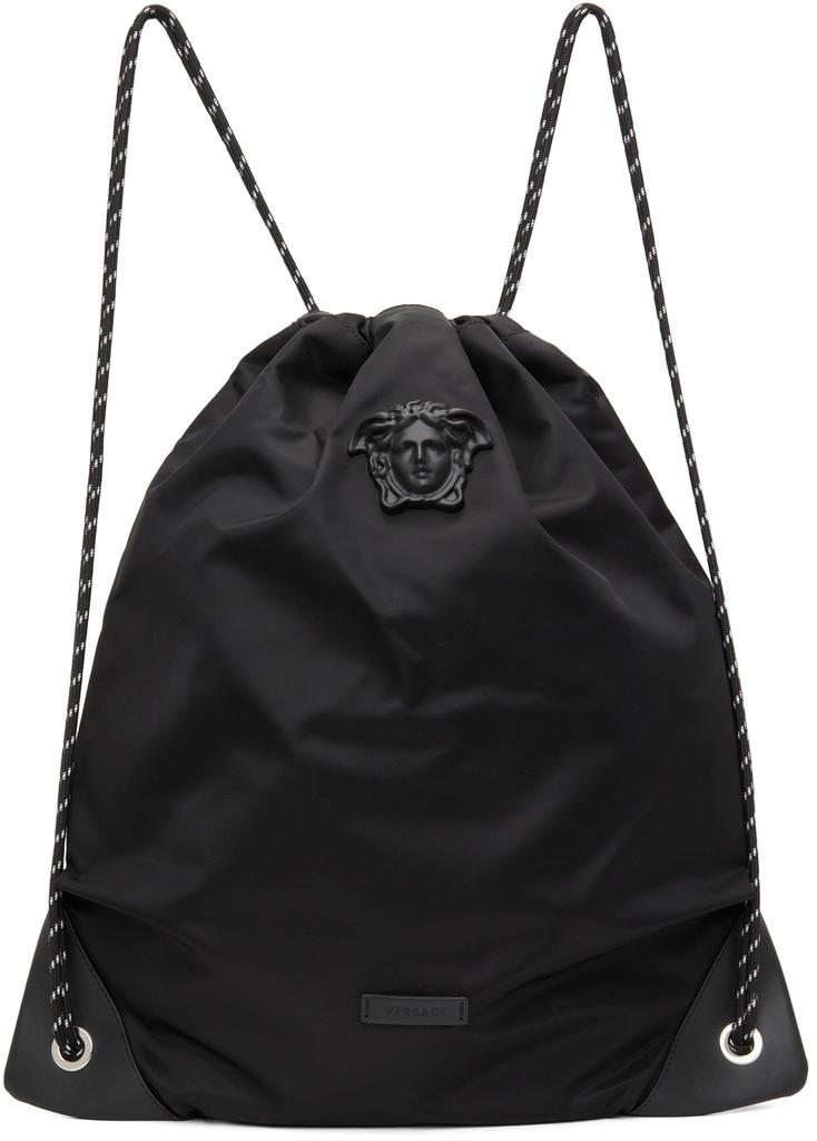 Black 'La Medusa' Drawstring Backpack商品第1张图片规格展示