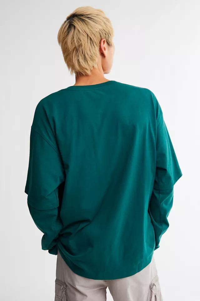 Standard Cloth Lightweight Double Layered Long Sleeve Tee商品第3张图片规格展示