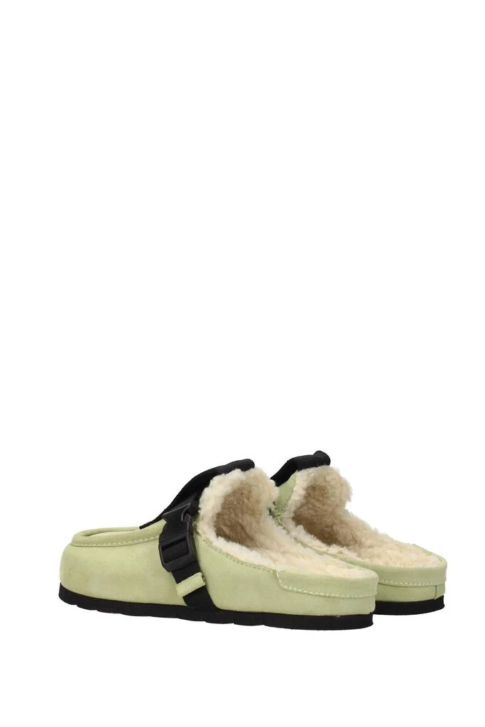 商品Alexander McQueen|Slippers and clogs mcq Suede Green,价格¥987,第4张图片详细描述