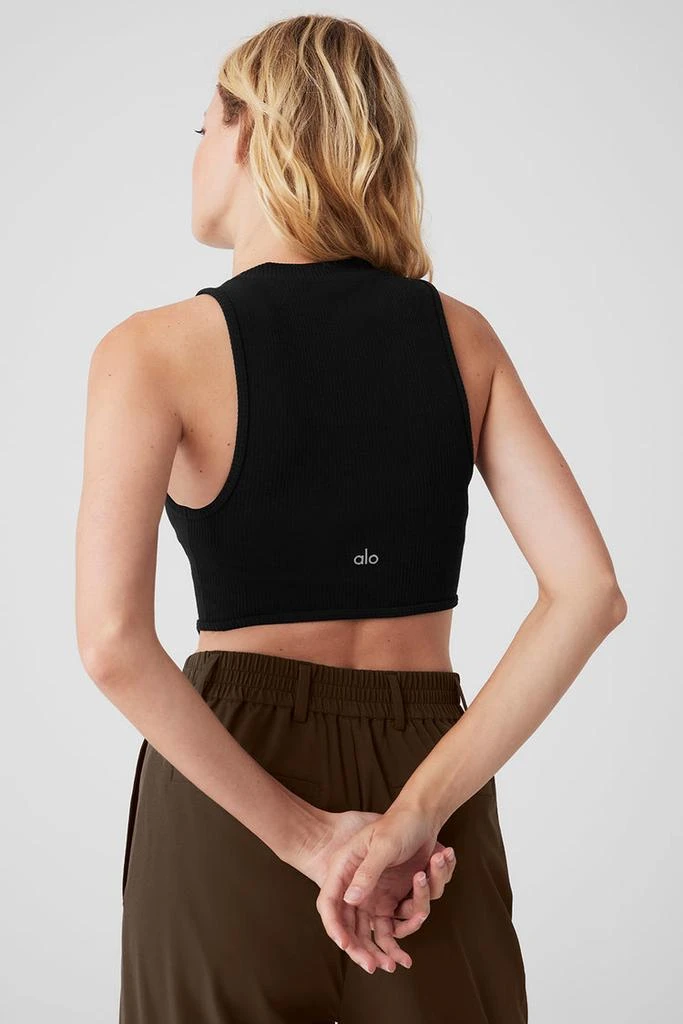 商品Alo|Wellness Rib Flaunt Tank - Black,价格¥499,第5张图片详细描述