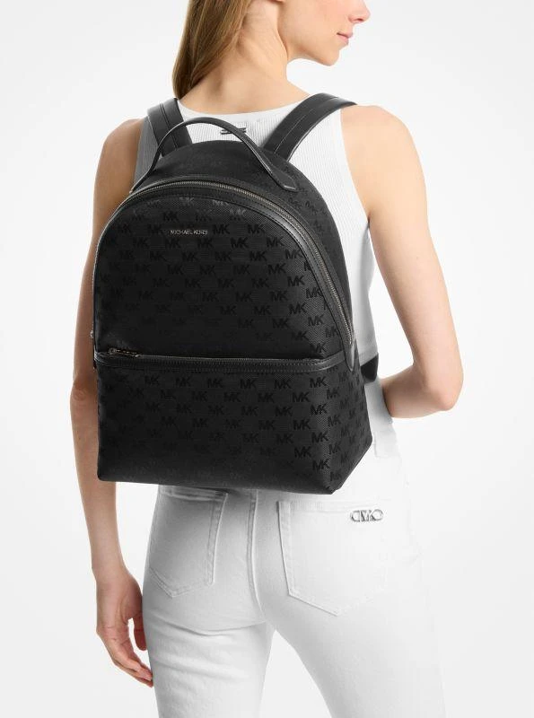 商品Michael Kors|Sheila Large Woven Logo Nylon Backpack,价格¥752,第4张图片详细描述