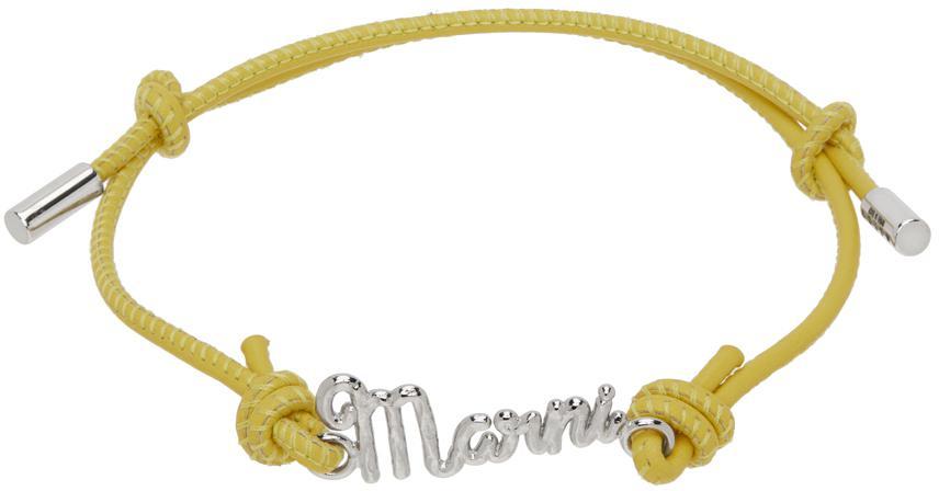 商品Marni|Yellow Leather Bracelet,价格¥1778,第1张图片