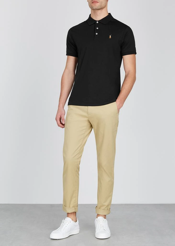 商品Ralph Lauren|Black slim Pima-cotton polo shirt,价格¥1331,第4张图片详细描述