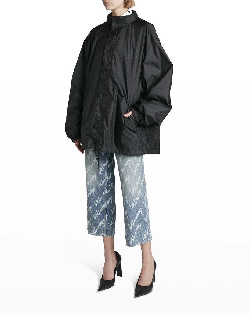 商品Balenciaga|Logo Jacquard Oversized Raincoat,价格¥9211,第3张图片详细描述