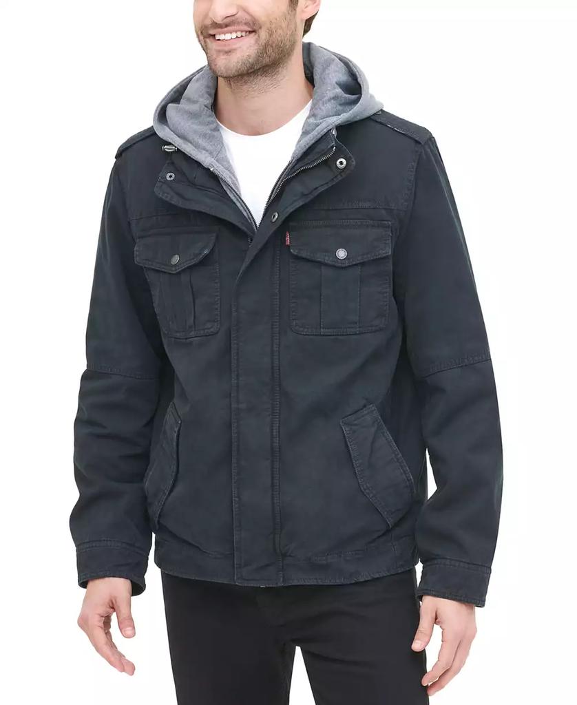 Levi's® Herren-Hoodie mit zwei Taschen, herausnehmbarer Jersey-Latz-/Kapuzenpartie und Sherpa-Futter image 2