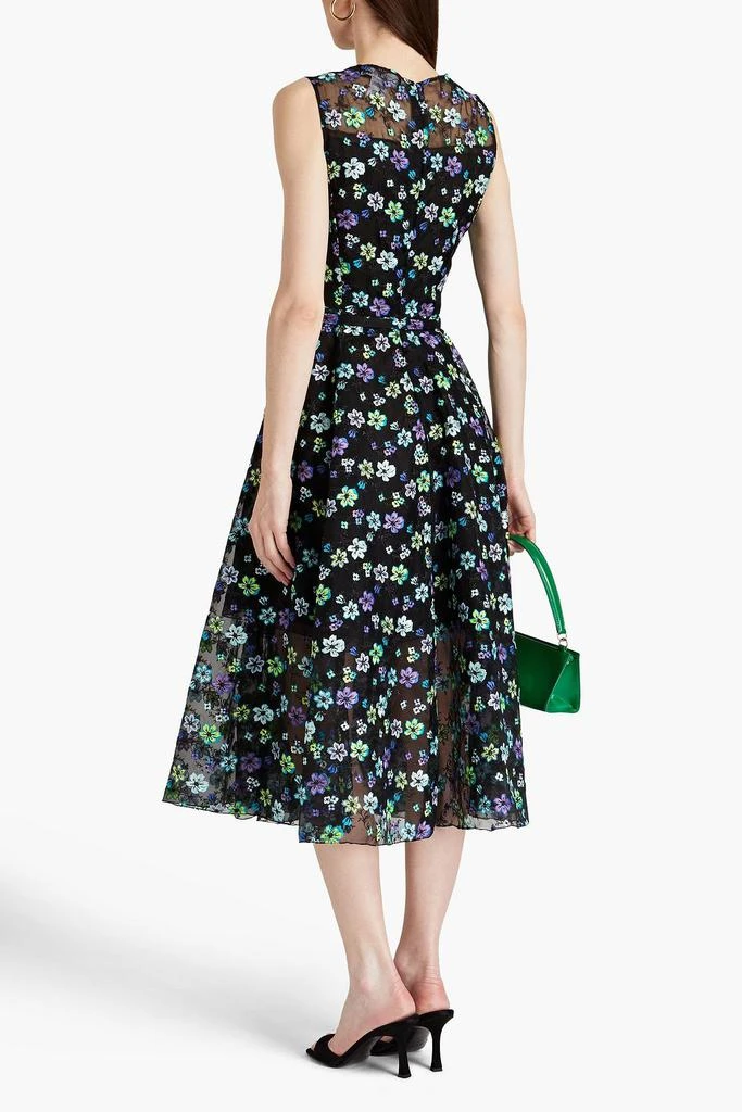 商品Oscar de la Renta|Belted embroidered organza midi dress,价格¥15709,第3张图片详细描述