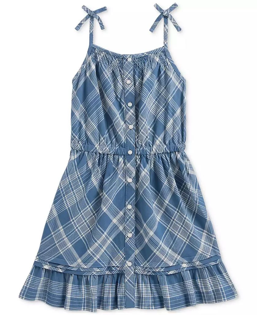 商品Ralph Lauren|Toddler & Little Girls Plaid Cotton Madras Dress,价格¥258,第1张图片