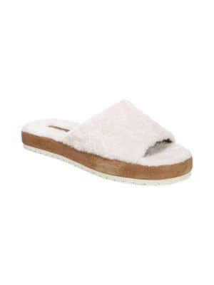 商品Vince|Kalina Shearling-Lined Suede Slippers,价格¥237,第2张图片详细描述