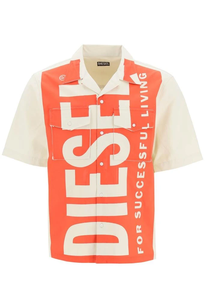 商品Diesel|Diesel Maxi Logo Bowling Shirt,价格¥813,第1张图片