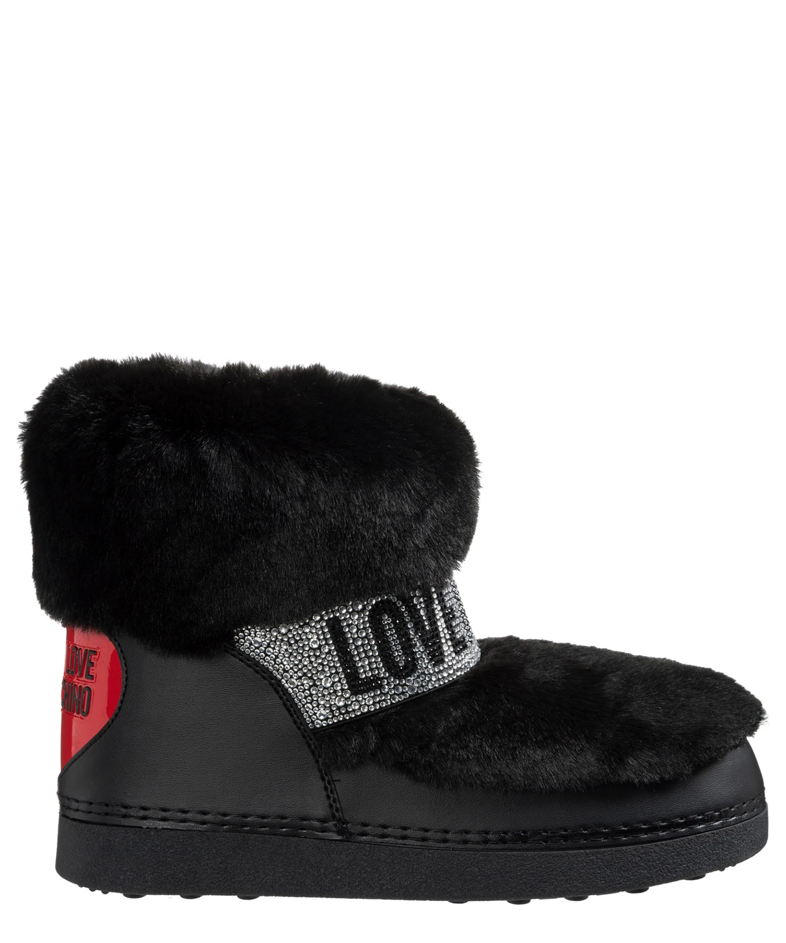 商品【商品预售7天】 Love Moschino|Love Moschino 女士雪地靴 JA24202G0HJW0000 黑色,价格¥876,第1张图片