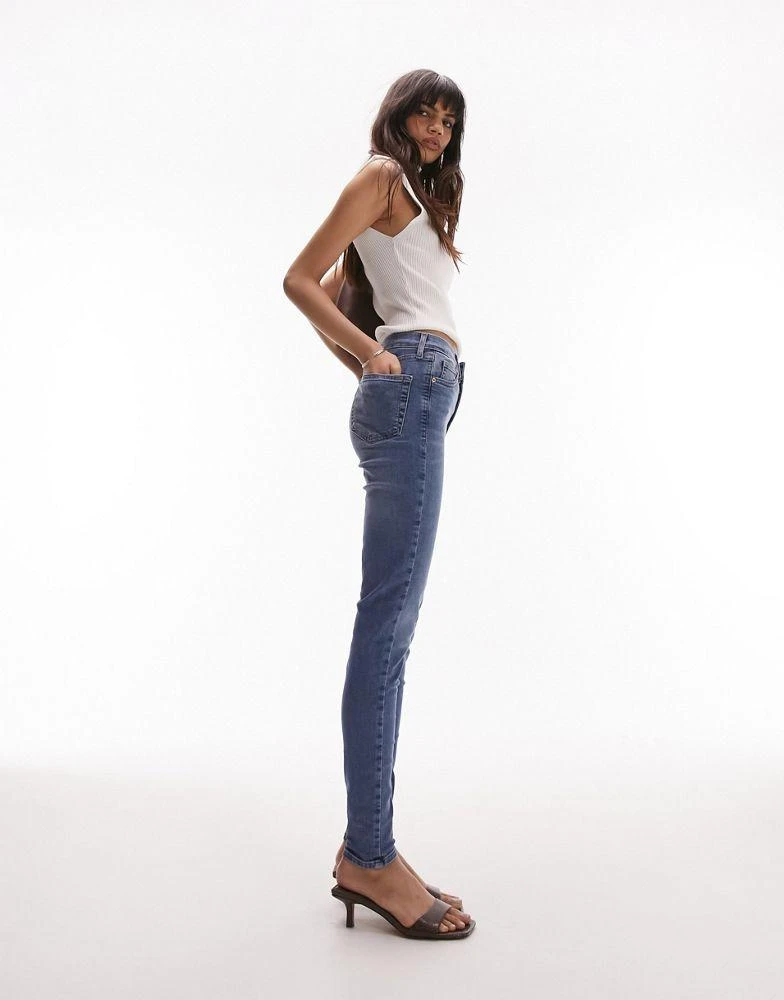 商品Topshop|Topshop Jamie jeans in mid blue,价格¥158,第1张图片