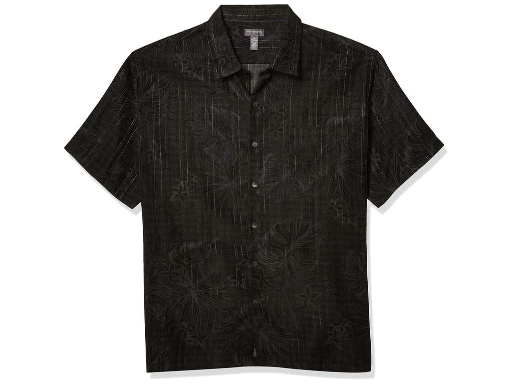 商品Van Heusen|Men's Air Tropical Short Sleeve Button Down Poly Rayon Shirt,价格¥161,第1张图片