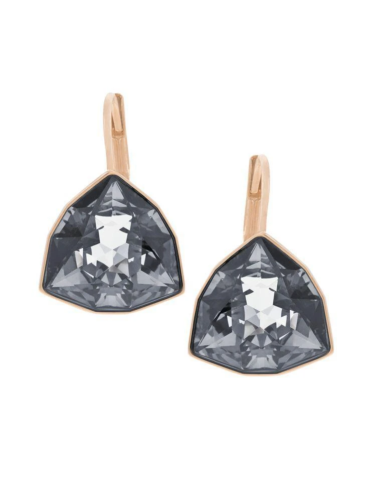 商品Swarovski|Brief Rose Goldtone and Silver Night Crystal Drop Earrings,价格¥599,第1张图片