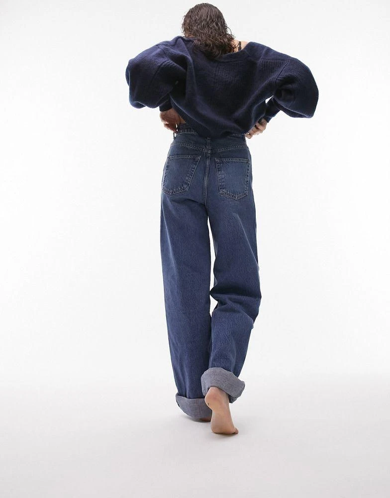 商品Topshop|Topshop oversized Mom jeans in mid blue,价格¥325,第1张图片