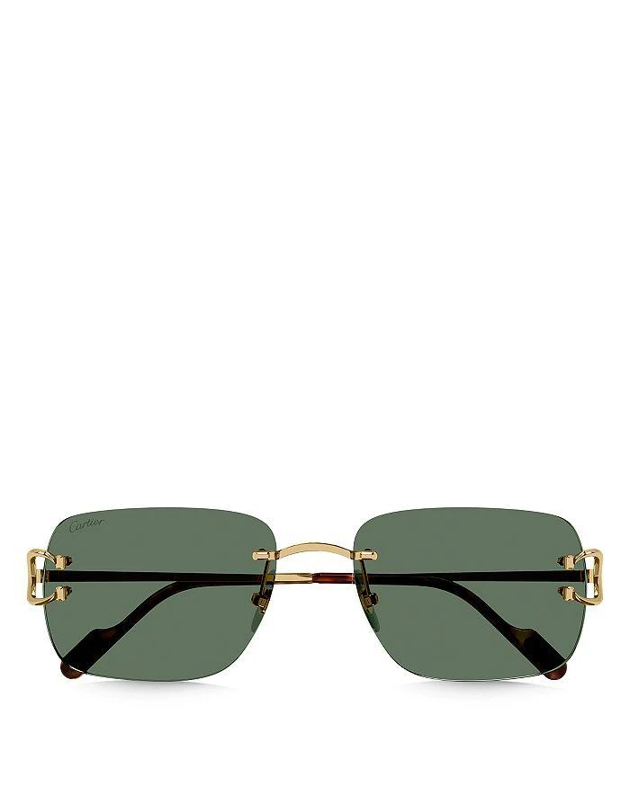 商品Cartier|Signature C 24K Gold Plated Rimless Sunglasses,价格¥9344,第2张图片详细描述