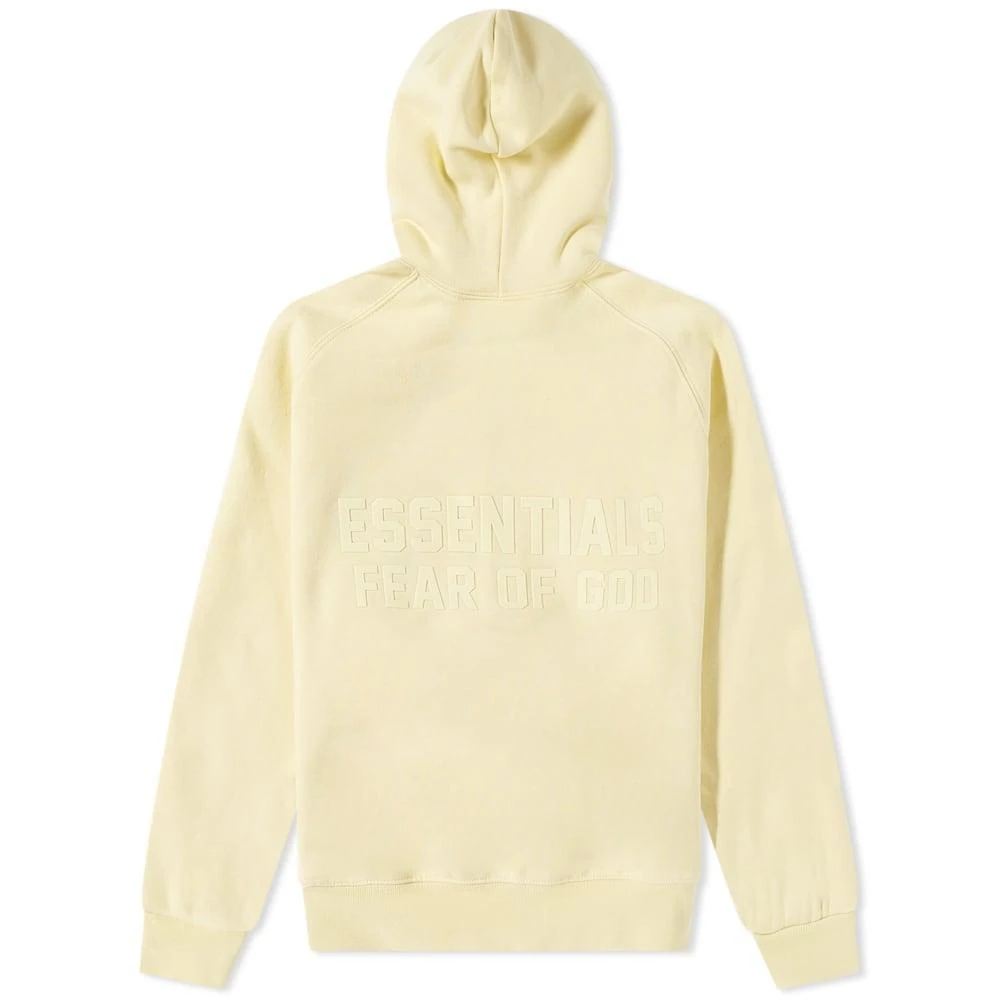 商品Essentials|Fear of God ESSENTIALS Kids Logo Zip Hoody - Canary,价格¥733,第2张图片详细描述