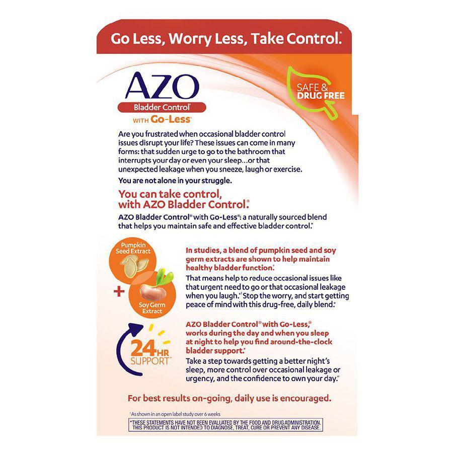 AZO Bladder Control with Go-Less Daily Supplement Capsules 72.0ea