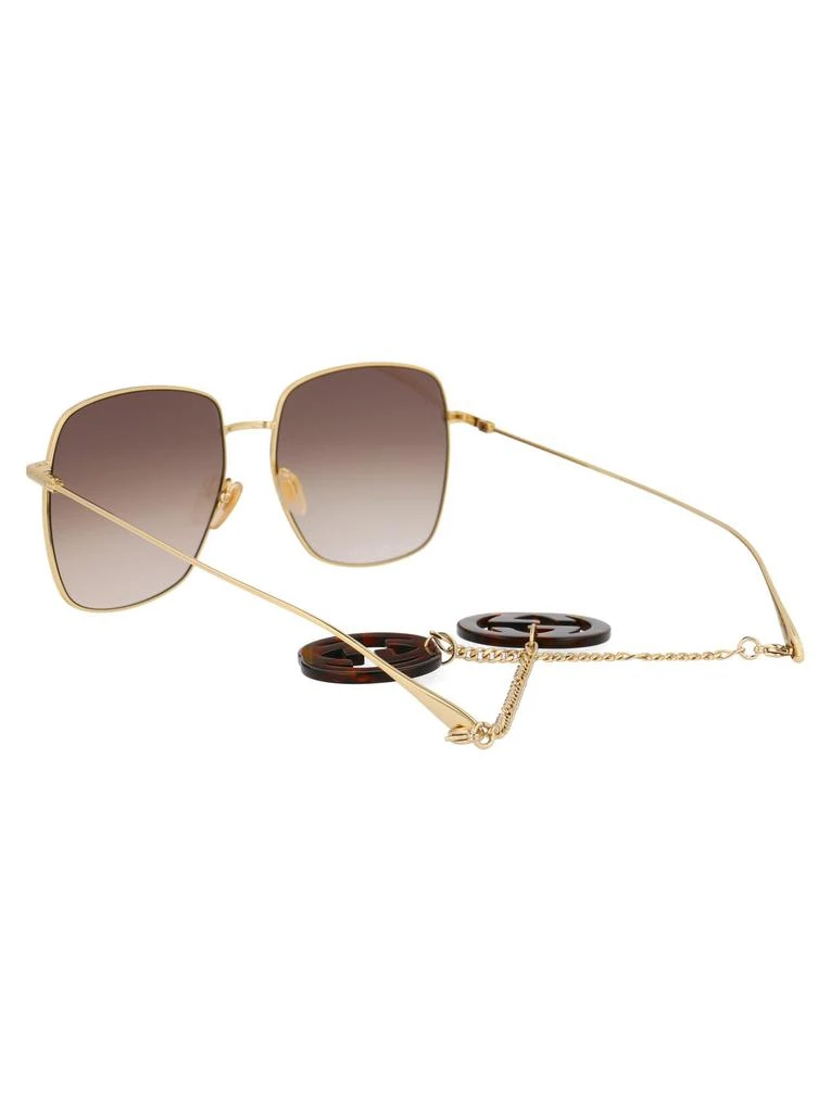 商品Gucci|Gucci Eyewear Pendant Detail Square Frame Sunglasses,价格¥2317,第4张图片详细描述