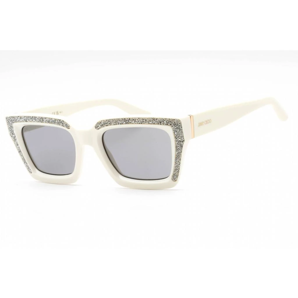 商品Jimmy Choo|Jimmy Choo Women's Sunglasses - Full Rim Ivory Plastic Rectangular | MEGS/S 0SZJ 2K,价格¥616,第1张图片