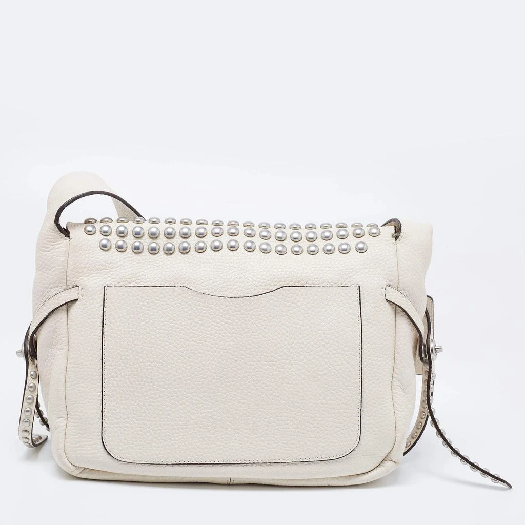 商品[二手商品] Coach|Coach White Leather Rivets Dakotah Crossbody Bag,价格¥946,第4张图片详细描述