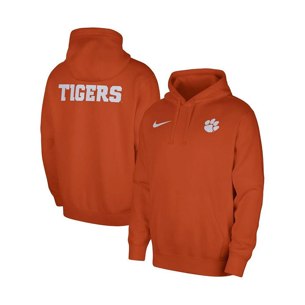 商品NIKE|Men's Orange Clemson Tigers Club Pullover Hoodie,价格¥525,第1张图片
