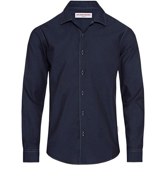 商品ORLEBAR BROWN|Giles Stitch End On End 衬衫,价格¥1579,第1张图片