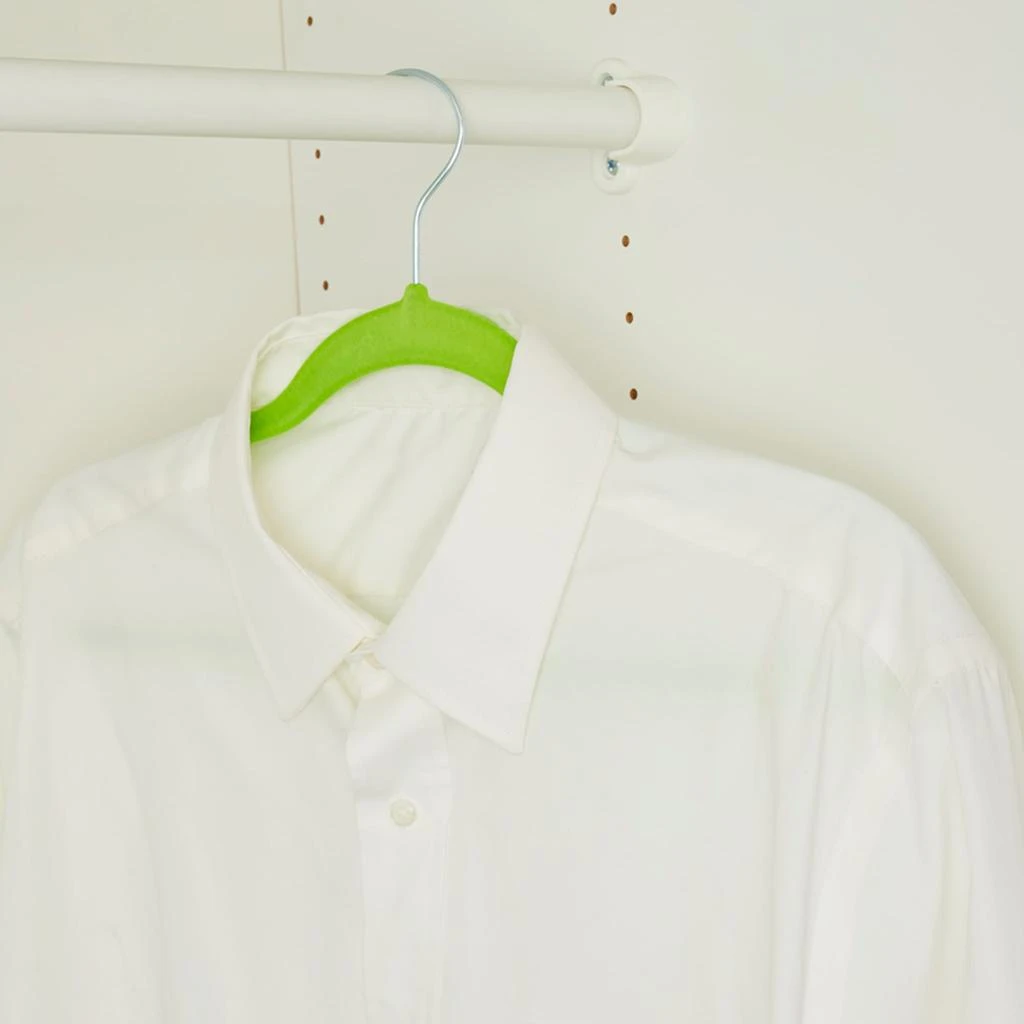 商品Home Basics|Home Basics 10 Piece Velvet Hanger, Green,价格¥111,第3张图片详细描述