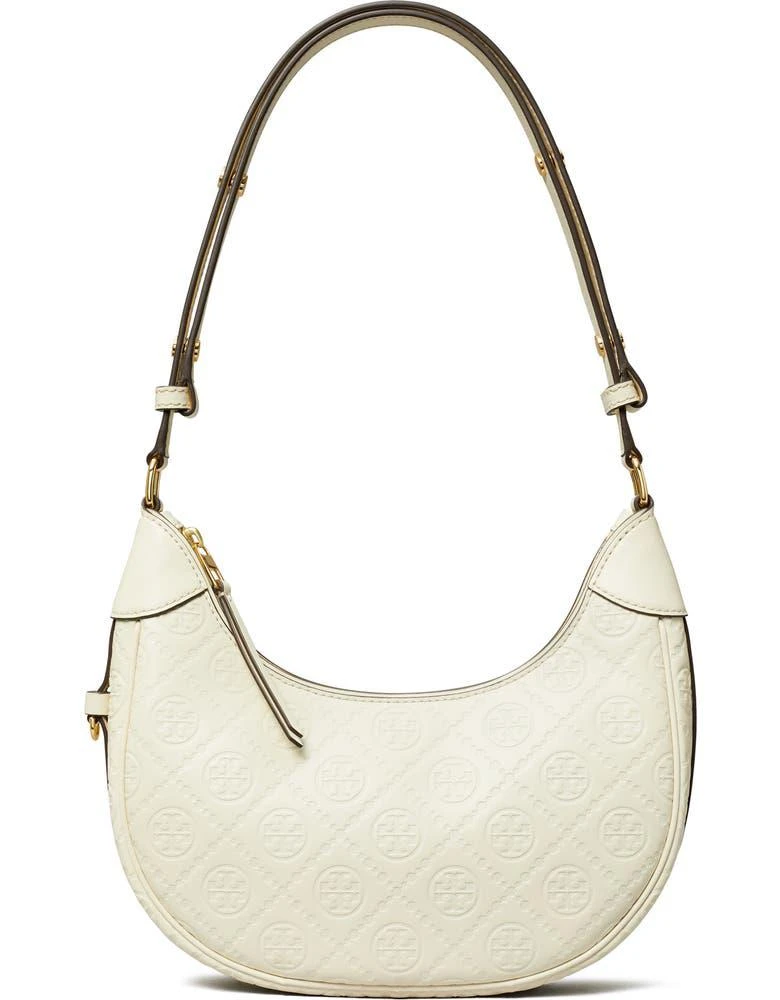 商品Tory Burch|T-Monogram Embossed Crescent Shoulder Bag,价格¥2687,第1张图片