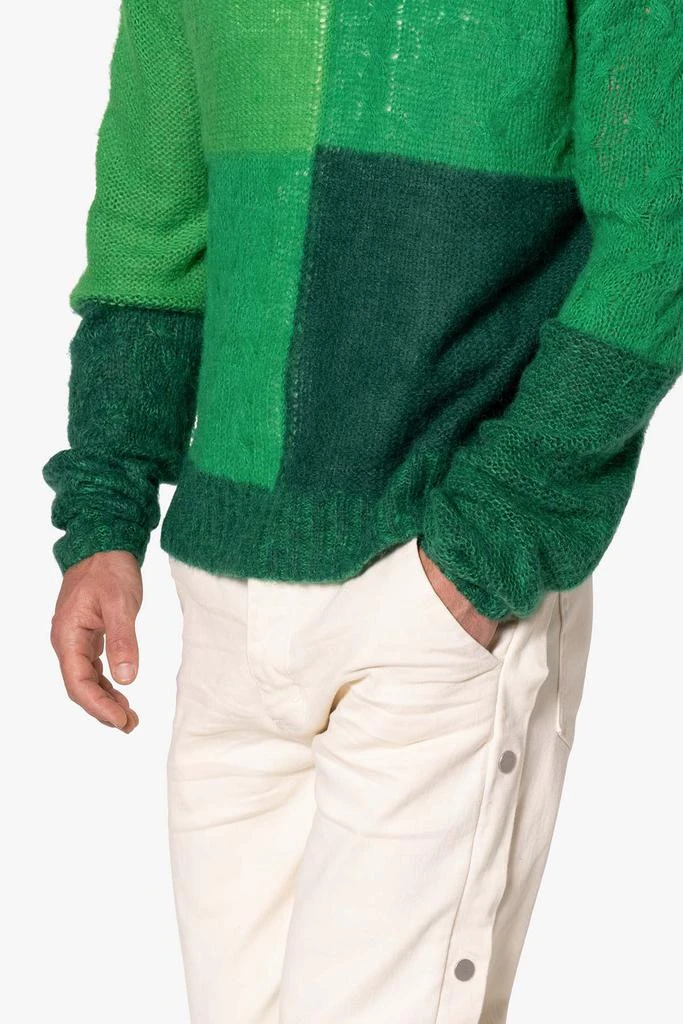 Open Knit Square Sweater - Green 商品