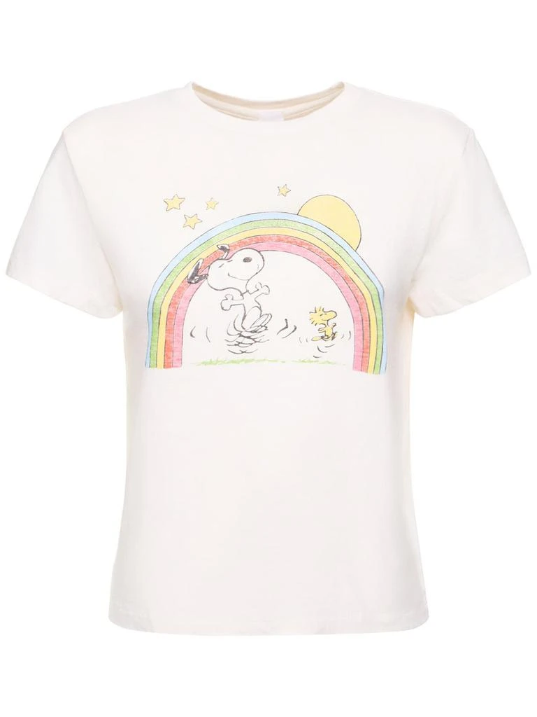 商品Re/Done|Peanuts Rainbow Classic Cotton T-shirt,价格¥1655,第1张图片