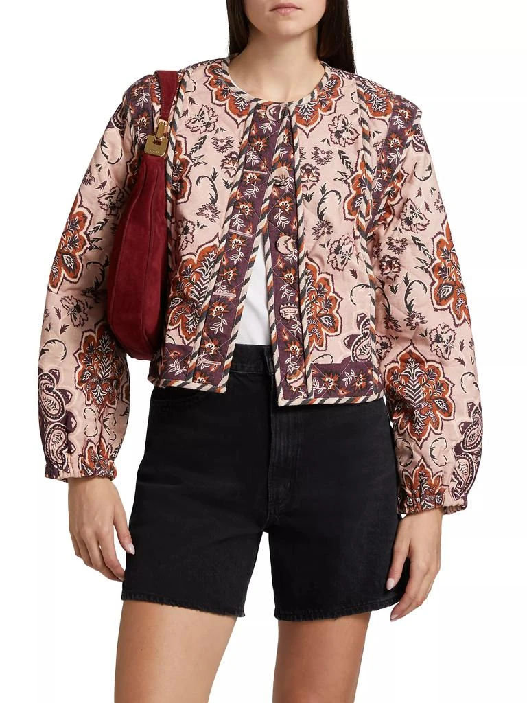 商品Farm Rio|Glam Tapestry Cotton Quilted Jacket,价格¥881,第3张图片详细描述