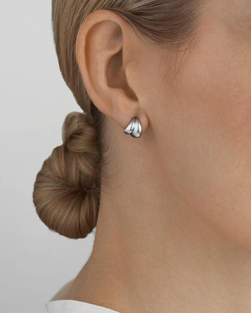 Sterling Silver Curve Huggie Hoop Earrings 商品