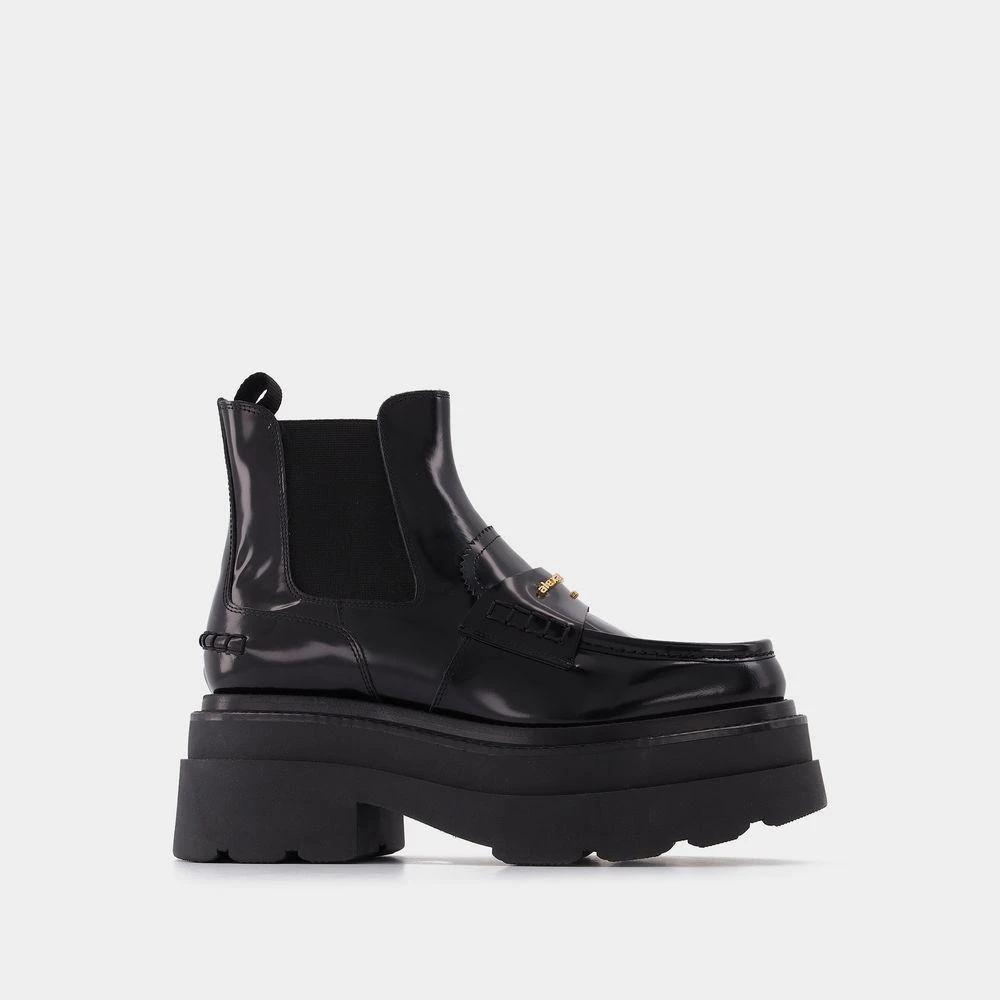 商品Alexander Wang|Carter 75 Platform Boots in Black Leather,价格¥7778,第1张图片