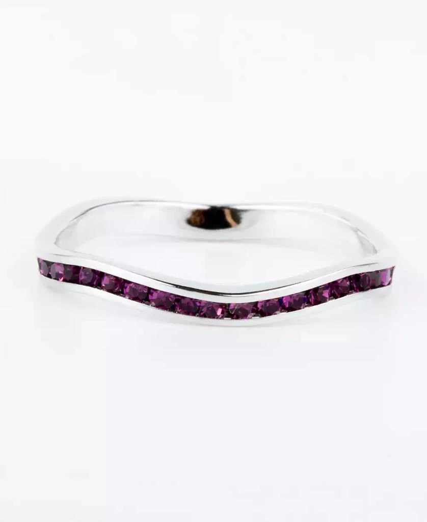 商品Macy's|Crystal Birthstone Stackable ring in Sterling Silver,价格¥131,第1张图片