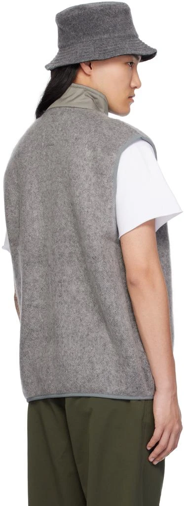 商品Nanamica|Gray Zip-Up Mohair Vest,价格¥2305,第3张图片详细描述