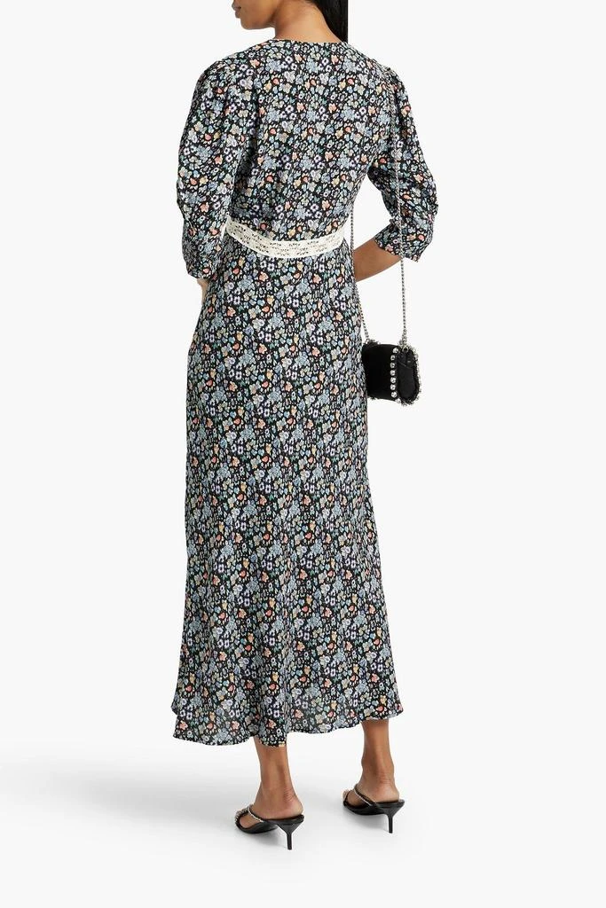 商品Rixo|Gemma crochet-trimmed floral-print crepe midi dress,价格¥1494,第3张图片详细描述