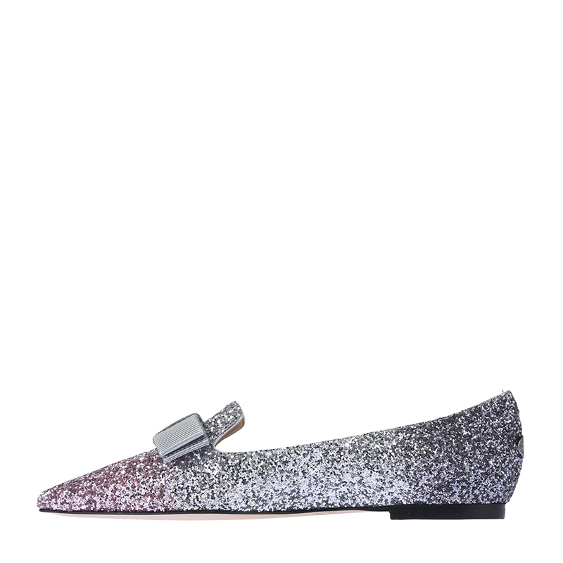 JIMMY CHOO 银色女士平底船鞋 GALA-VNB-BALLETPINK-SILVER-ANTHRACITE 2714.47元 商品图片